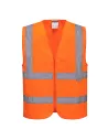 CHALECO ALTA VISIBILIDAD, CON BANDAS Y TIRANTES, CON CREMALLERA PORTWEST C375