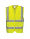 CHALECO ALTA VISIBILIDAD, CON BANDAS Y TIRANTES, CON CREMALLERA PORTWEST C375