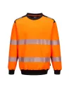 SUDADERA PW3 DE ALTA VISIBILIDAD CON CUELLO REDONDO PORTWEST PW379