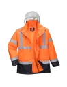 PARKA 4 EN 1 DE ALTA VISIBILIDAD CONTRAST TRAFFIC PORTWEST S471