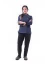 CHAQUETA COCINA DENIM MUJER AL PUNTO COSIDO LENTO CC1466 D28