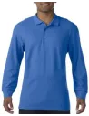 POLO PREMIUM COTTON ADULT LONG SLEEVE DOUBLE PIQUÉ POLO GILDAN GD85900