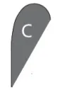 BANDERA LÁGRIMA BAIZINKA BKM001