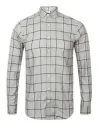 CAMISA MEN'S RUSHED CHECK CASUAL SHIRT SKINNI FIT SF560