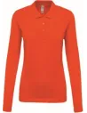 POLO LADIES’ LONG-SLEEVED PIQUÉ POLO SHIRT KARIBAN K257