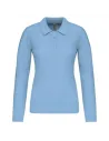 POLO LADIES’ LONG-SLEEVED PIQUÉ POLO SHIRT KARIBAN K257