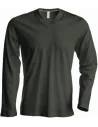 CAMISETA MEN'S LONG-SLEEVED V-NECK T-SHIRT KARIBAN K358