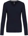 CAMISETA LADIES' LONG-SLEEVED V-NECK T-SHIRT KARIBAN K382