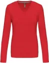 CAMISETA LADIES' LONG-SLEEVED V-NECK T-SHIRT KARIBAN K382