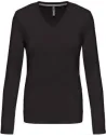 CAMISETA LADIES' LONG-SLEEVED V-NECK T-SHIRT KARIBAN K382
