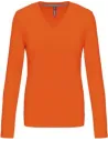 CAMISETA LADIES' LONG-SLEEVED V-NECK T-SHIRT KARIBAN K382