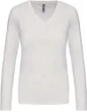 CAMISETA LADIES' LONG-SLEEVED V-NECK T-SHIRT KARIBAN K382