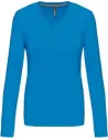 CAMISETA LADIES' LONG-SLEEVED V-NECK T-SHIRT KARIBAN K382