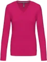 CAMISETA LADIES' LONG-SLEEVED V-NECK T-SHIRT KARIBAN K382