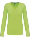 CAMISETA LADIES' LONG-SLEEVED V-NECK T-SHIRT KARIBAN K382