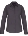 CAMISA LADIES' LONG-SLEEVED COTTON POPLIN SHIRT KARIBAN K542
