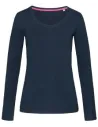 CAMISETA CLAIRE V-NECK LONG SLEEVE T-SHIRT STEDMAN ST9720