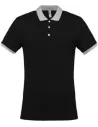 POLO MEN'S TWO-TONE PIQUÉ POLO SHIRT KARIBAN K258
