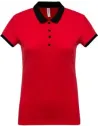 POLO LADIES’ TWO-TONE PIQUÉ POLO SHIRT KARIBAN K259