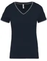 CAMISETA LADIES’ PIQUÉ KNIT V-NECK T-SHIRT KARIBAN K394