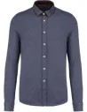CAMISA LONG-SLEEVED JACQUARD KNIT SHIRT KARIBAN K507