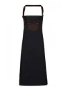 DELANTAL DIVISION WAXED LOOK DENIM BIB APRON WITH FAUX LEATHER PREMIER PR136