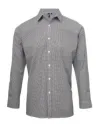 CAMISA MEN'S LONG SLEEVE GINGHAM MICROCHECK SHIRT PREMIER PR220