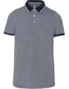 POLO MEN'S TWO-TONE MARL POLO SHIRT KARIBAN K266