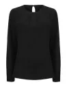 BLUSA LADIES' PLEAT FRONT LONG SLEEVED BLOUSE HENBURY H598