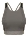TOP LADIES SEAMLESS PANELLED CROP TOP TOMBO TL351