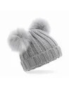 GORRO INFANT FAUX FUR DOUBLE POP POM BEANIE BEECHFIELD BF414A