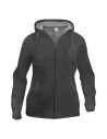 SUDADERA CON CAPUCHA BASIC HOODY FULL ZIP LADIES CLIQUE 021035