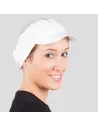 GORRA MUJER REJILLA Y VISERA RÍGIDA BLANCA (Paq. 10 un.) GARYS 422000