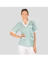 BLUSA SANITARIO UNISEX PICO VICHY COMBINADA GARYS 647000