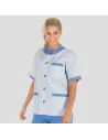 BLUSA SANITARIO UNISEX ABOTONADA VICHY COMBINADA GARYS 648000