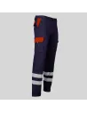 PANTALÓN UNISEX MULTIBOLSILLOS ELÁSTICO GAMO COMBINADO + 2 BANDAS REFLECTANTES GARYS 7501CB