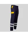 PANTALÓN UNISEX MULTIBOLSILLOS ELÁSTICO GAMO COMBINADO + 2 BANDAS REFLECTANTES GARYS 7501CB