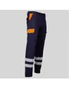 PANTALÓN UNISEX MULTIBOLSILLOS ELÁSTICO GAMO COMBINADO + 2 BANDAS REFLECTANTES GARYS 7501CB