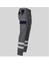 PANTALÓN UNISEX MULTIBOLSILLOS ELÁSTICO GAMO COMBINADO + 2 BANDAS REFLECTANTES GARYS 7501CB