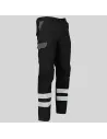 PANTALÓN UNISEX MULTIBOLSILLOS ELÁSTICO ARCE COMBINADO + 2 BANDAS REFLECTANTES GARYS 7502CB
