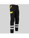 PANTALÓN UNISEX MULTIBOLSILLOS ELÁSTICO ARCE COMBINADO + 2 BANDAS REFLECTANTES GARYS 7502CB
