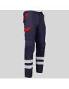PANTALÓN UNISEX MULTIBOLSILLOS ELÁSTICO ARCE COMBINADO + 2 BANDAS REFLECTANTES GARYS 7502CB