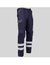 PANTALÓN UNISEX MULTIBOLSILLOS ELÁSTICO ARCE COMBINADO + 2 BANDAS REFLECTANTES GARYS 7502CB