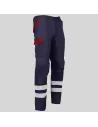 PANTALÓN UNISEX MULTIBOLSILLOS ELÁSTICO ARCE COMBINADO + 2 BANDAS REFLECTANTES GARYS 7502CB