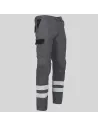 PANTALÓN UNISEX MULTIBOLSILLOS ELÁSTICO ARCE COMBINADO + 2 BANDAS REFLECTANTES GARYS 7502CB