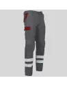 PANTALÓN UNISEX MULTIBOLSILLOS ELÁSTICO ARCE COMBINADO + 2 BANDAS REFLECTANTES GARYS 7502CB