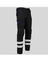 PANTALÓN UNISEX MULTIBOLSILLOS ELÁSTICO ARCE COMBINADO + 2 BANDAS REFLECTANTES GARYS 7502CB