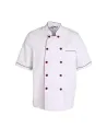 CHAQUETA COCINA UNISEX M/C BLANCA VIVO COLOR GARYS 914000