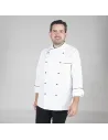 CHAQUETA COCINA UNISEX NÁPOLES BLANCA VIVO COLOR GARYS 930500