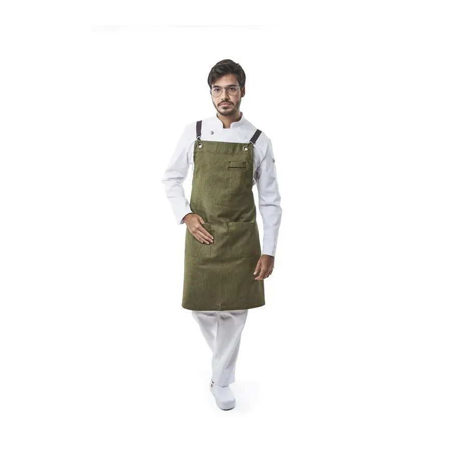 DELANTAL CON PETO LAUREL UNISEX COSIDO LENTO CC1983B 28